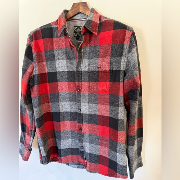 Point Zero Buffalo Plaid Flannel Shirt (Large) – Double Napped Cotton - Picture 5 of 8